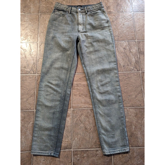 BDG Urban Outfitters sz 26 Mom High Rise denim Jeans blueish green wash B4 - Picture 2 of 6